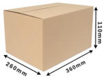  Cosmagküldő doboz, Hullámkarton doboz Z3 360x260x110 mm