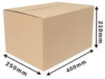  Cosmagküldő doboz, Hullámkarton doboz Z5 400x250x210 mm