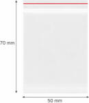  Simítózáras tasak, önzáró tasak, zárható zacskó 50x70 mm