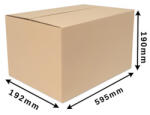  Cosmagküldő doboz, Hullámkarton doboz P2 595x192x190 mm Biegelt