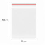  Simítózáras tasak, önzáró tasak, zárható zacskó 70x100 mm