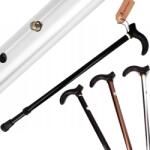 sportown Ortopédiai kerekesszék bot összecsukható állítható 77-90cm barna-ezüst fekete (KAT05872)