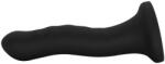 Mokko Toys Bendable Smooth Dildo with Suction Cup, Liquid Silicone, Black, 18 cm Dildo