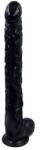 Passion Labs Dildo cu Ventuza Giant, PVC, Negru, 42 cm Dildo
