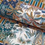  Dekorációs anyag jacquard Basmati allover bleu