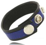  Пенис пръстен, регулируем, кожен и стилен - Leather Ring Blue (D-211891)