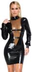  Рокля от латекс, с катарами и прозрачна част, размер XXL - LateX Dress (29013901061)