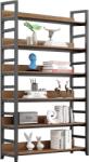 Mobikon Raft pardoseala mdf metal stejar negru Janel 80x30x175, 5 cm (0000397763) Raft