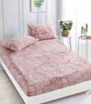 Jojo Home Husa de Pat Cocolino cu Elastic si 2 Fete de Perna 50x70cm, 180x200cm, Roz Alb-D143 (D143)