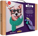 OKTO Set pictura si modelare 3D cu argila usoara, 30x40 cm - Fashion Corgi (KR-OK30011)