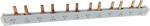 OMU system Bara Pieptene busbar OMU SYSTEM 2 poli 63A izolata 210mm 10mm 2 tip pini , 12 module pentru conexiuni electrice 230 400V AC (BB063-2P-I-021)