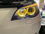  Angel Eye DRL LED Izzó (nappali menetfény) BMW 5-ös sorozat E60 E61 LCI halogén fényszóróhoz 2007-2010 - fehér vagy sárga Sárga fényű