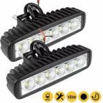  LED 18W DRL spotlámpa Munkalámpa világítás 2db 12V 24V