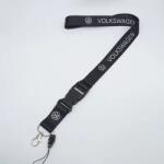 Volkswagen nyakpánt kulcstartó Fekete logóval