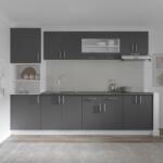 haaus Set Bucatarie Karo V23, Antracit/Alb, Blat Thermo 28 mm, L 280 cm (920111)