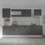 haaus Set Bucatarie Karo V26, Antracit/Alb, Blat Thermo 28 mm, L 300 cm (920142)
