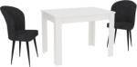 haaus Set Masa Zeta, Alb, 2 Scaune, Negre, 102 x 69 x 75 cm (925253)