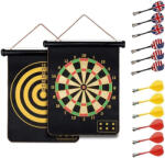HelaCueil Mágneses Dartboard 38cm Kétoldalas Gyerekeknek és Felnőtteknek 12 Nyíllal