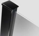 Radaway Modo New Black II Walk-in fekete zuhanyfal törölközőtartóval 125 átlátszó