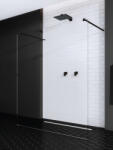 Radaway Modo New Black I Walk-in fekete zuhanyfal 160 átlátszó