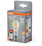 OSRAM Smart+ Matter Filament Classic E14 LED kisgömb, 4 W, 470 lm, 2700 K, dimmelhető (4099854530029)
