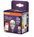 OSRAM Smart+ ZigBee E14 LED kisgömb, 4, 9 W, 470 lm, 2700-6500 K, dimmelhető (4099854460593)