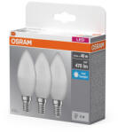OSRAM LED Base Classic B 4.9W, 470 lm, 6500K, opál , 3 darabos (4099854514333)
