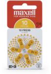 Maxell PR536 (10) P10 6 db hallókészülék, sárga, 1, 45V (BAT-ZA10/PR536-BL6-MXL)