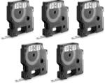 DYMO Set 5 benzi DYMO LabelManager 6 mm negru pe alb pentru CD, DVD, carcase multimedia si organizarea arhivelor digitale S0720780 (43613P5)