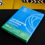 Bluering Lamináló fólia A4, 80 micron öntapadó hátlappal 100 db/doboz, Bluering®, (LAMTA480MIC) - web24