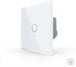 LIVOLO Intrerupator Simplu cu Variator LIVOLO cu Touch Din Sticla u2013 Serie Noua Alb (VL-FC1D2-2G-2W)