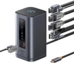 Baseus Docking station Baseus Spacemate Series 11-in-1 USB-C la 2x HDMI 4K@60Hz 2x DP 4K@60Hz 2x USB-A 1x USB-C 1x RJ45 1x USB-A (480Mbps) (da-70917)