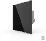 LIVOLO Intrerupator Simplu cu Variator LIVOLO cu Touch Din Sticla u2013 Serie Noua Negru (VL-FC1D2-2G-2B)