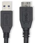 Nedis CCGL61500BK20 USB-A 3.2 Apa - Micro USB Apa Adatkábel 2m - Fekete (CCGL61500BK20)