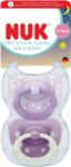 Nuk Suzete din silicon NUK First Choice - Day & Night, 6-18 luni, pentru fete, mov, 2 buc (10176384)