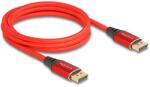 Delock DisplayPort kábel 16K 60 Hz 2 m piros fém