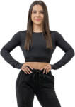 Nebbia Női hosszú ujjú crop top Nebbia INTENSE Perform 839 fekete L