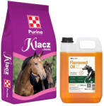  Purina Purina kanca és csikó 25kg + Lab-v Lenmagolaj - 100% hidegen sajtolt lenmagolaj lovaknak 5000ml