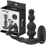 Addicted Toys - анален вибратор с въртяща се глава и пенис пръстен - черен - desirel