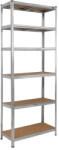 Dedra N1415 Fém raktári polc/tároló állvány, 6 polccal, EZÜST, 224x90x40cm (N1415)
