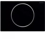 Geberit Sigma10 működtetőlap, öblítés-stop működtetésű, matt fekete easy-to-clean bevonattal, polírozott (GE-115.758.14.5)