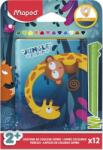 Maped Színes ceruza készlet, fém perselyben, MAPED „Jungle Fever Infinity Kidy, 12 különböző szín (IMA864601) - webpapir