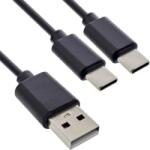 InLine Cablu de alimentare USB-A la 2 x USB type C T-T 2m Negru, InLine IL35122 (IL35122)