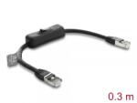 Delock Cablu de retea RJ45 Cat. 6 F/UTP 0.3m cu switch, Delock 81561 (81561)