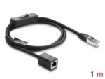 Delock Cablu prelungitor de retea RJ45 Cat. 6 F/UTP 1m cu switch, Delock 81564 (81564)