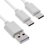 InLine Cablu de alimentare USB-A la 2 x USB type C T-T 2m Alb, InLine IL35122W (IL35122W)