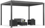Garden Point Lagos Premium 3x4 Garden Point szabadon álló terasz pergola antracit és fehér (GAP1374)