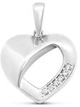 ÉkszerM Fehérarany Szív Medál AU 96902