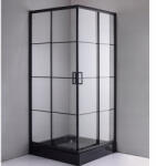 Welland Kyoto zuhanykabin 90 x 90 cm - fekete profil