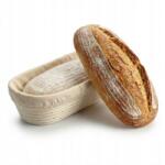 porcello Kenyérsütő kelesztő kosár ovális 34 cm, huzattal (koszyk okrągły do chleba ratanowy)